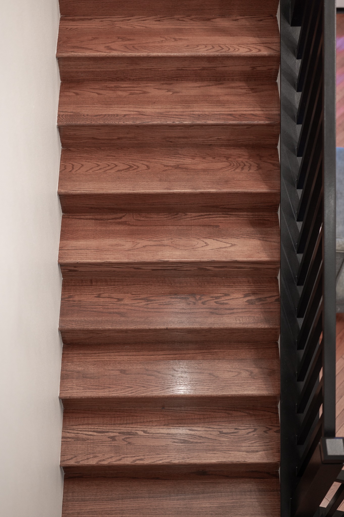 Red oak staircase detail